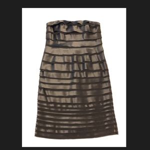 White House Black Market Silk Ruffle Dress